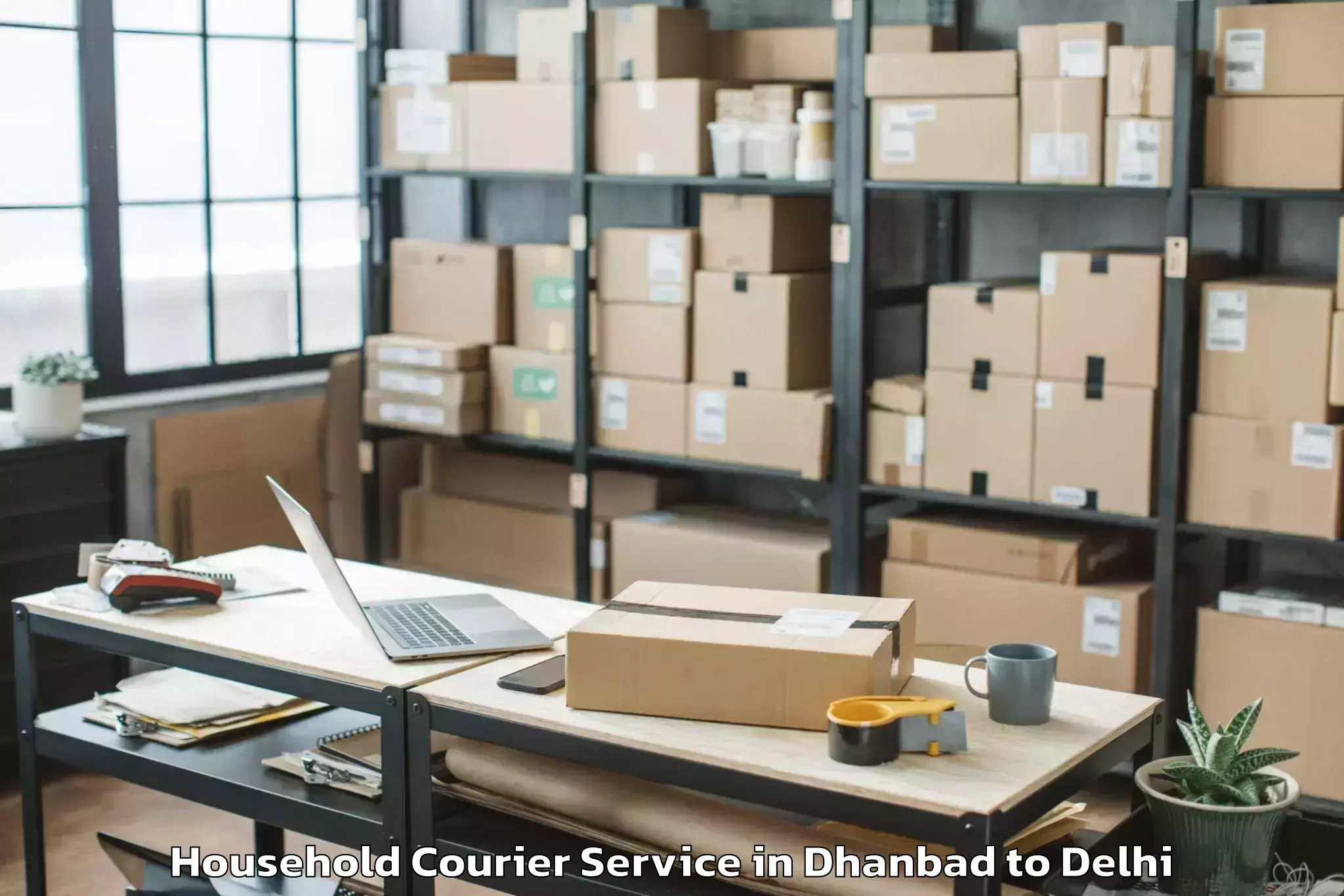 Top Dhanbad to Dlf Emporio Mall Household Courier Available